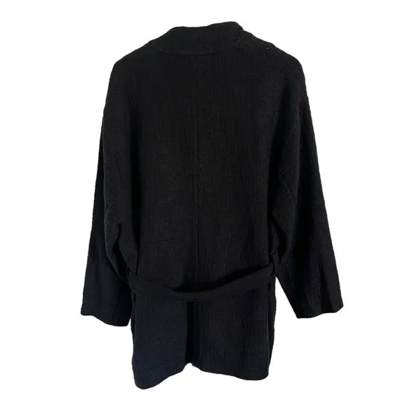 IRO Cauley Coat Fringe Moto Style Navy Tweed Jacket - Picture 5 of 12